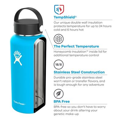 Hydro Flask 32 Oz Wide Flex Cap Isolatiefles Black - thumbnail