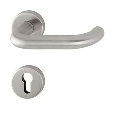 Hoppe deurkruk met cilinderrozet - Paris - deurdikte 37/42mm - RVS