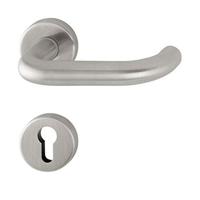 Hoppe deurkruk met cilinderrozet - Paris - deurdikte 37/42mm - RVS - thumbnail