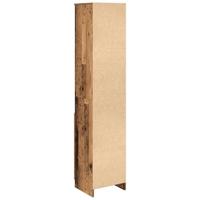 Hoge kast 37,5x35x180 cm bewerkt hout oud houtkleurig - thumbnail