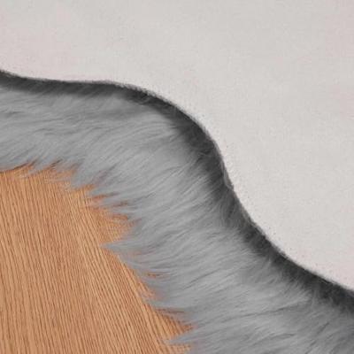 Nep Schapenvacht Tapijt Tafalla Grijs 80 x 120 cm Polyester