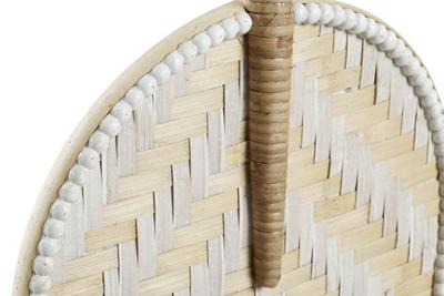 Wanddecoratie DKD Home Decor Bruin Wit Waaier Bamboe (27 x 2 x 64 cm) (27 x 2 x 55 cm)