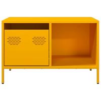 Salontafel 68,5x50x43,5 cm koudgewalst staal mosterdgeel - thumbnail