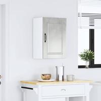 Keukenwandkast Porto bewerkt hout betongrijs - thumbnail