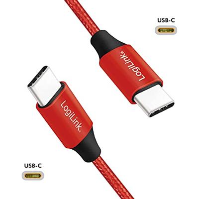USB 2.0 aansluitkabel, USB (type C) naar USB (type C) rood, 1m