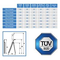 Huishoudtrap aluminium 4-treden - thumbnail