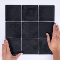 Mozaiek Tegel Kasba 29,7x29,7 cm Glans Zwart The Mosaic Factory - thumbnail