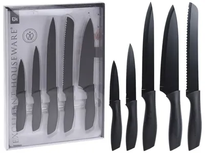 Messenset - zwart - 5 stuks