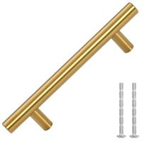 Handvatten 10 st 96 mm roestvrij staal goudkleurig - thumbnail