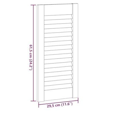 Kastdeur louvre design 61,5x29,5 cm wit Kastdeur louvre design 61,5x29,5 cm wit