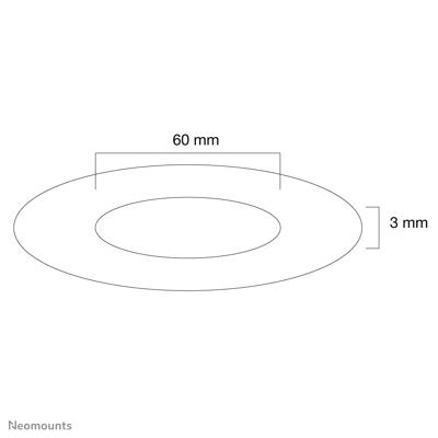 Neomounts Afdekking Geschikt voor serie: NewStar beamerhouder FPMA-C200-serie, NewStar beamerhouder FPMA-C400-serie, NewStar beamerhouder PLASMA-C100-serie Wit