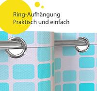 EISL douchegordijn met mozaïek 200x180x0,2 cm blauw en oranje - thumbnail