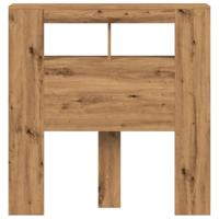 Hoofdeinde met LED 100x18,5x103,5 cm hout artisanaal eikenkleur - thumbnail