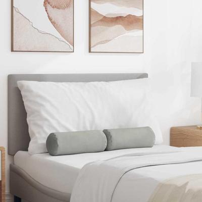Bolster Kussens 2 pcs Lichtgrijs 15 x 40 cm Microvezel Stof Bolster Kussens 2 pcs Lichtgrijs 15 x 40 cm Microvezel Stof