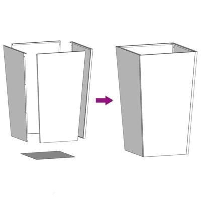 VidaXL Plantenbak 45x45x75 cm gegalvaniseerd staal