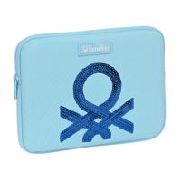 Laptophoes Benetton Sequins Licht Blauw (31 x 23 x 2 cm) - thumbnail