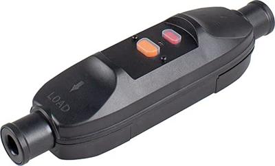 AS Schwabe 45224 Stroom Verlengkabel 16 A Blauw, Zwart 3 m H07RN-F 3G 2,5 mm² Met aardlekschakelaar
