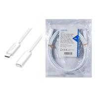 LogiLink CU0221 USB-C-kabel USB 2.0 USB-C stekker, USB-C bus 2.00 m Wit - thumbnail