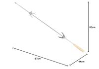 VidaXL Houtskoolbarbecue staand met wieltjes - thumbnail