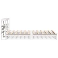 Bedframe zonder matras massief grenenhout wit 150x200 cm - thumbnail