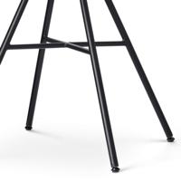 Nolon Noa-Fé Eetkamerstoelen Set van 2 - Velvet Grijs - Zwarte Poten - thumbnail