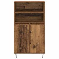 Highboard met plank met opslag met de deur Bruin 60 x 36 x 110 cm Bewerkt hout - thumbnail