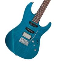 Ibanez MMN1 Transparent Aqua Blue Martin Miller Signature elektrische gitaar met koffer - thumbnail