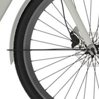 Cortina spatbordstang voor 28 e-nite metallic silver matt - thumbnail