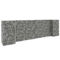 Gabion plantenbak H-vormig 260x40x80 cm staaldraad - thumbnail