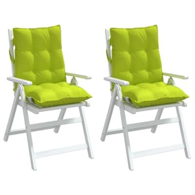 VidaXL Stoelkussens 2 st lage rug oxford stof felgroen