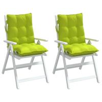 VidaXL Stoelkussens 2 st lage rug oxford stof felgroen - thumbnail