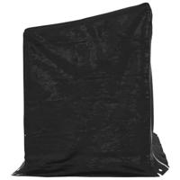 VidaXL Haardhoutrek met regenhoes 151x80,5x110,5 cm staal - thumbnail