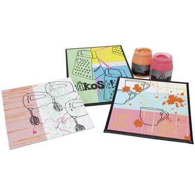Creativ Company Canvas paneel, afm 10x10 cm, dikte 3 mm, 280 gr, wit, 1 stuk - thumbnail