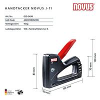 Novus Office J-11 creative 110017104 Nietpistool Type niet Type 53 Lengte nieten 4 - 8 mm - thumbnail