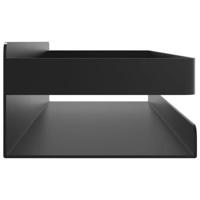 Doucherekje 30x10x6 cm geborsteld 304 roestvrij staal matzwart - thumbnail