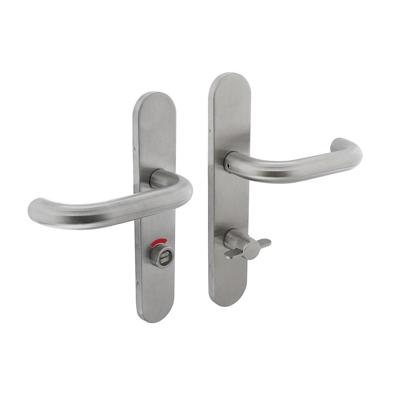 Deurkruk rond op verdekt schild WC72/8 stiftbediening + nokken 7mm EN1906