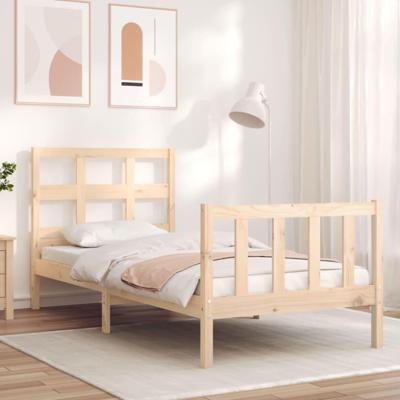 Bedframe zonder matras massief grenenhout 90x200 cm