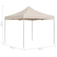 VidaXL Partytent professioneel inklapbaar 3x3 m aluminium crème - thumbnail