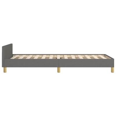 Bedframe met hoofdbord stof donkergrijs 80x200 cm Bedframe met hoofdbord stof donkergrijs 80x200 cm
