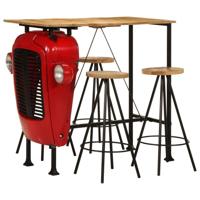 5-delige Barset massief mangohout - thumbnail