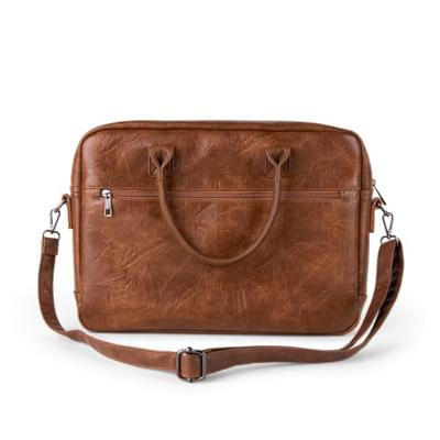 PU leren laptoptas met naam