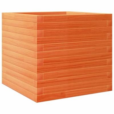 VidaXL Plantenbak 50x50x45,5 cm massief grenenhout wasbruin VidaXL Plantenbak 50x50x45,5 cm massief grenenhout wasbruin