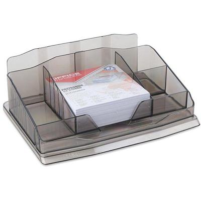OFFICE products bureaustandaard, inclusief notes, 6 vakken, transparant zwart