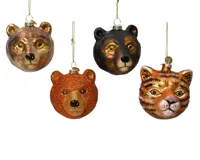 Kerstornament Dierenkop Assorti 1st - thumbnail