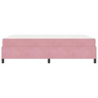 Bedframe met matras Roze en wit 140 x 190 cm Fluweel - thumbnail