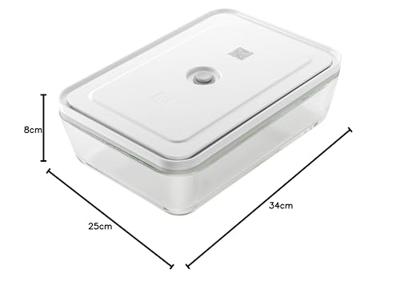 Zwilling Vacuüm Vershoudbakje Fresh & Save - Glas - 30 x 20 x 10 cm / 2.9 liter