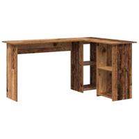 Bureau met plank Oud hout 142 x 102 x 73 cm Bewerkt hout - thumbnail