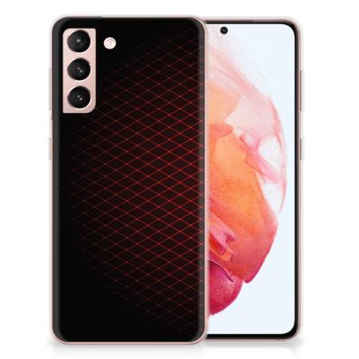 Samsung Galaxy S21 | TPU bumper | Geruit Rood Samsung Galaxy S21 | TPU bumper | Geruit Rood