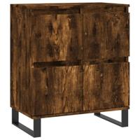 Dressoir 60x35x70 cm bewerkt hout gerookt eikenkleurig - thumbnail