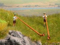 NOCH 0015579 H0 Alpenhoornspelers figuren Geverfd, Staand - thumbnail